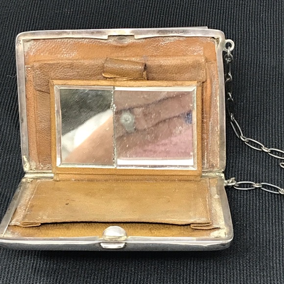 Antique Webster Sterling Silver Wallet on a chain - Picture 5 of 8